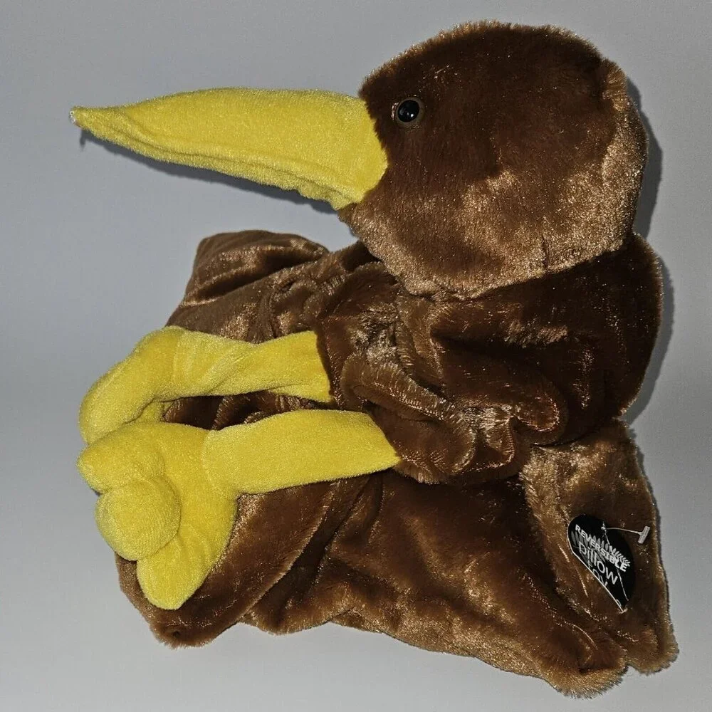 New Zealand Kiwi Bird Plush Transforms Into Pillow Stuffed Toy Brown Rokiwi 2018